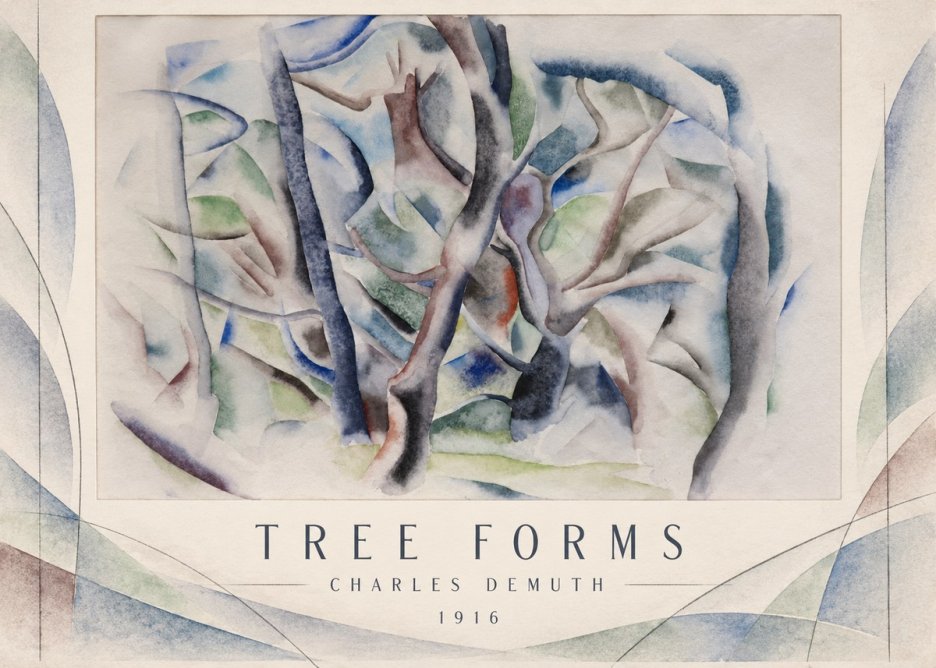 Charles Demuth Tree Forms No3 - Plakát