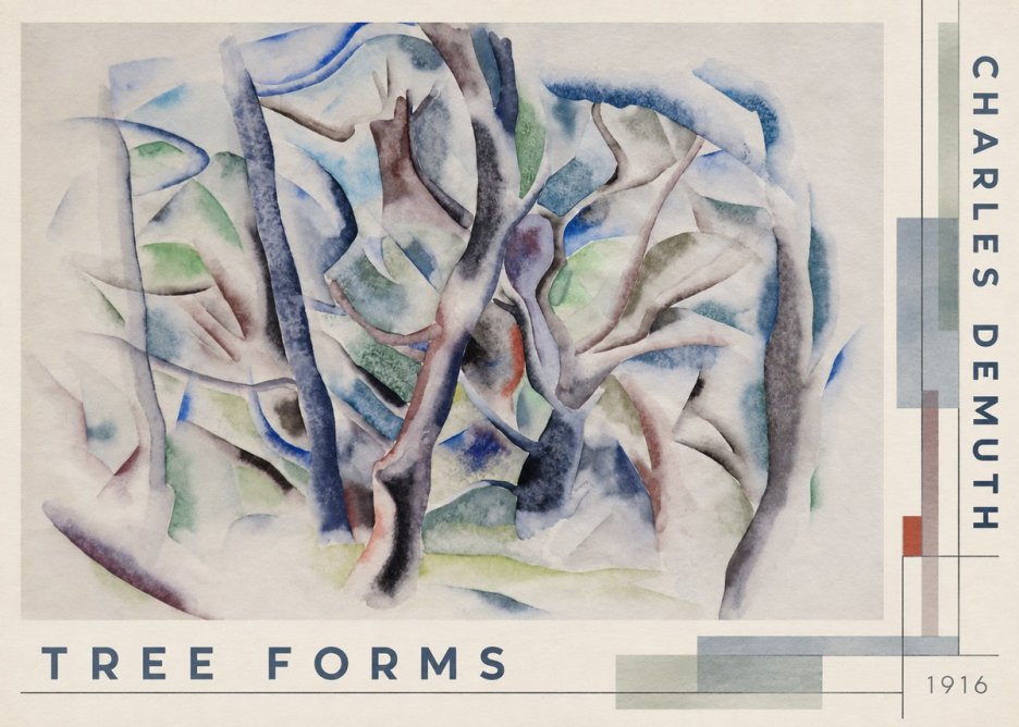 Charles Demuth Tree Forms No4 - Plakát