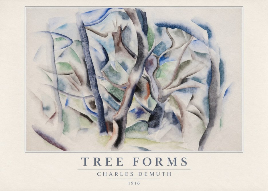 Charles Demuth Tree Forms No5 - Plakát