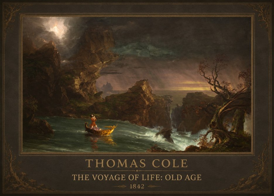 Thomas Cole The Voyage of Life: Old Age V No1 - Plakát
