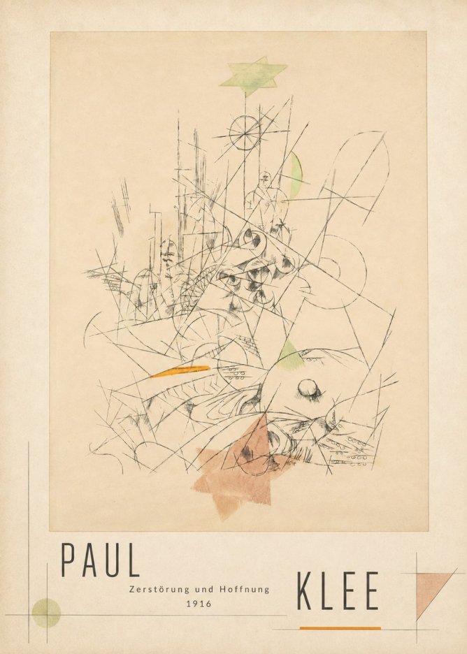 Paul Klee Zerstörung Und Hoffnung II No3 - Plakát