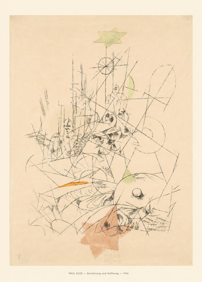 Paul Klee Zerstörung Und Hoffnung II No6 - Plakát