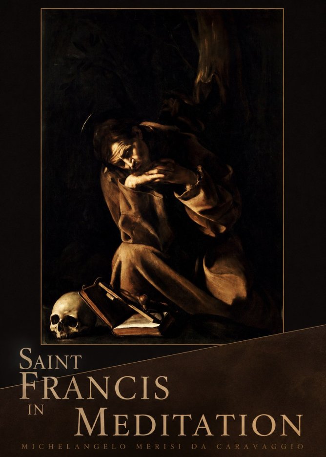 Michelangelo Merisi da Caravaggio Saint Francis in Meditation II No5 - Plakát