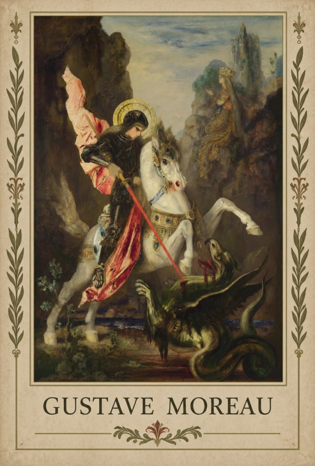 Gustave Moreau Saint George and the Dragon No2 - Plakát