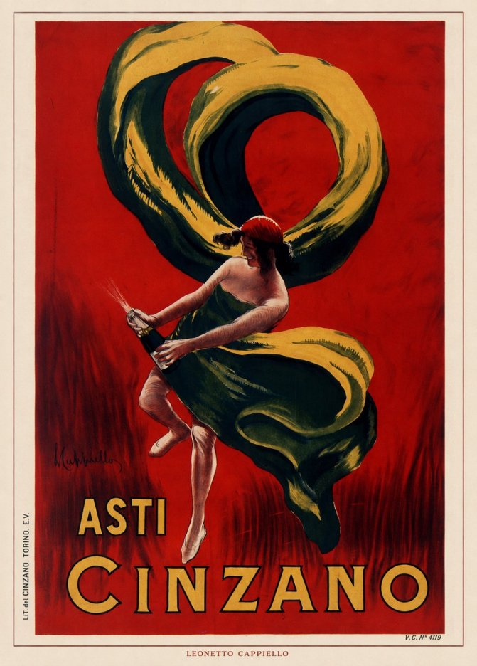 Leonetto Cappiello Asti Cinzano II No6 - Plakát