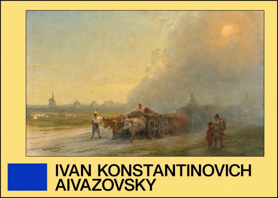 Ivan Konstantinovich Aivazovsky Landscape with Oxen No4 - Plakát