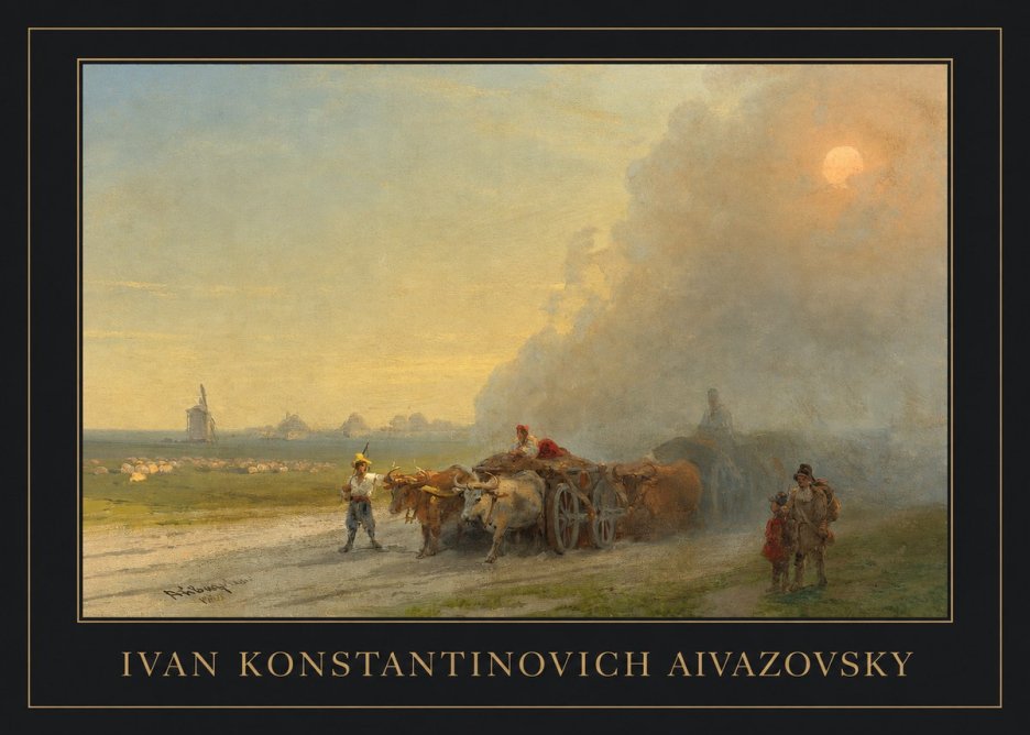 Ivan Konstantinovich Aivazovsky Landscape with Oxen No5 - Plakát