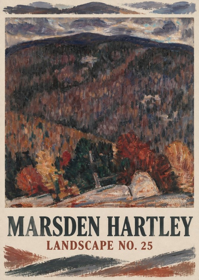 Marsden Hartley Landscape No. 25 No1 - Plakát