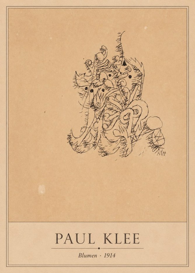 Paul Klee Blumen II No1 - Plakát
