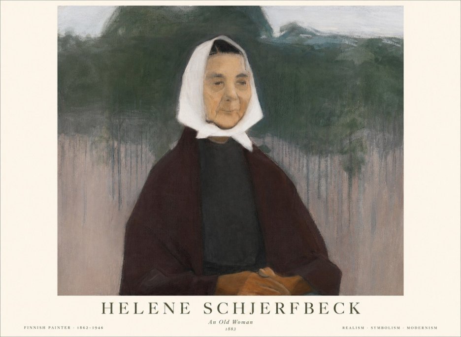 Helene Schjerfbeck An Old Woman No1 - Plakát