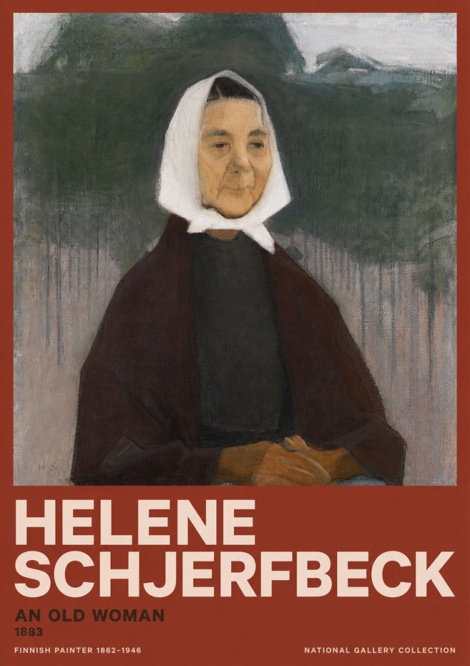 Helene Schjerfbeck An Old Woman No2 - Plakát