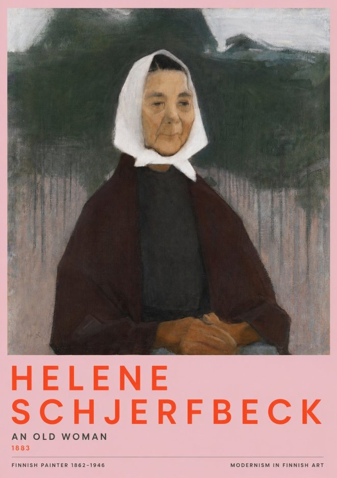 Helene Schjerfbeck An Old Woman No4 - Plakát