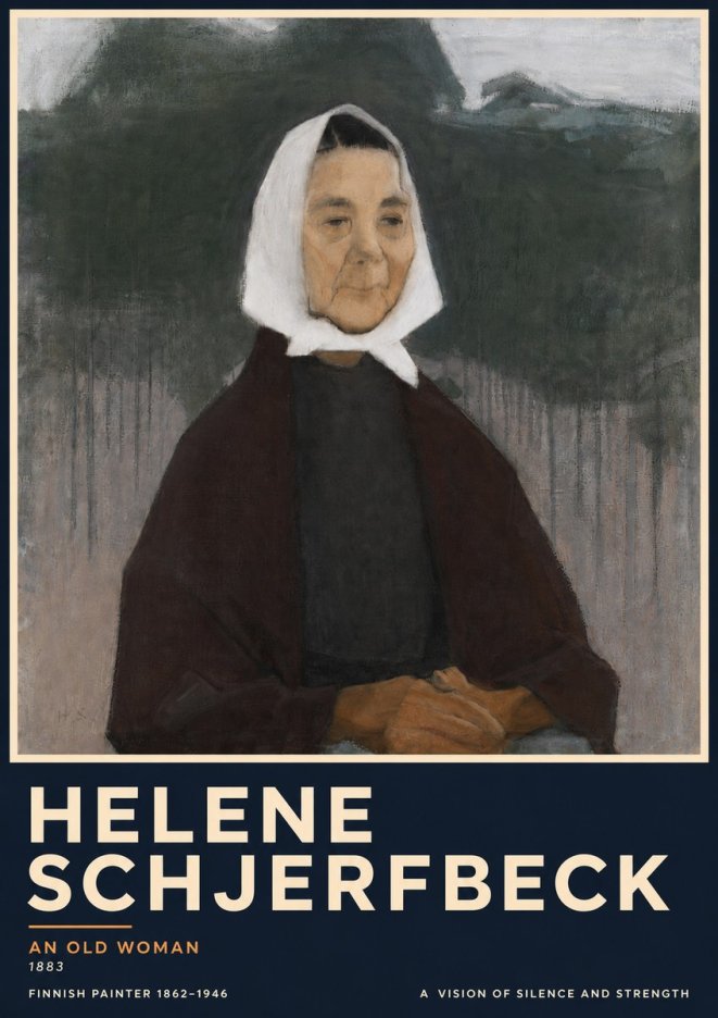 Helene Schjerfbeck An Old Woman No5 - Plakát