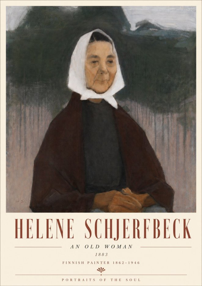 Helene Schjerfbeck An Old Woman No6 - Plakát