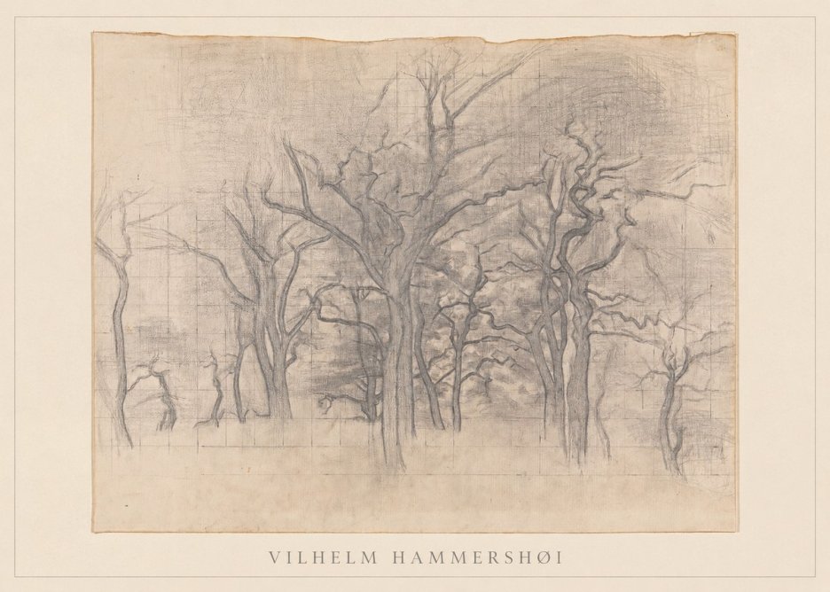 Vilhelm Hammershøi Oak Trees No2 - Plakát