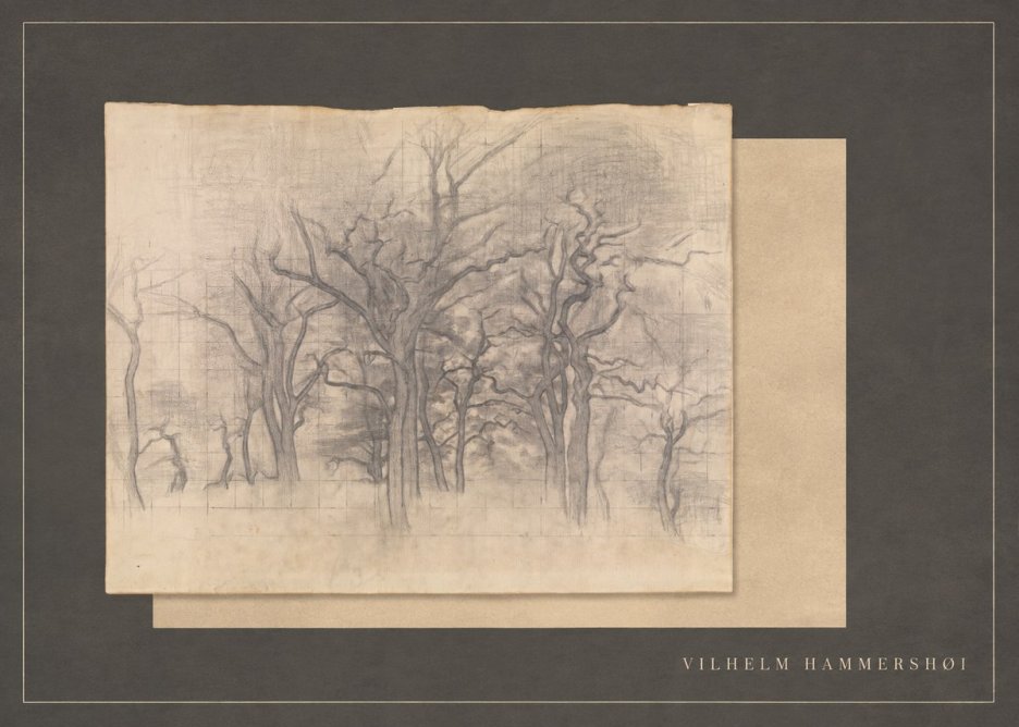 Vilhelm Hammershøi Oak Trees No5 - Plakát