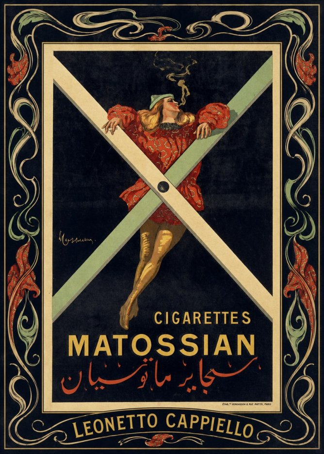 Leonetto Cappiello Cigarettes Matossian No4 - Plakát