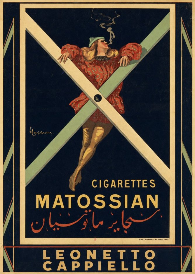 Leonetto Cappiello Cigarettes Matossian No5 - Plakát