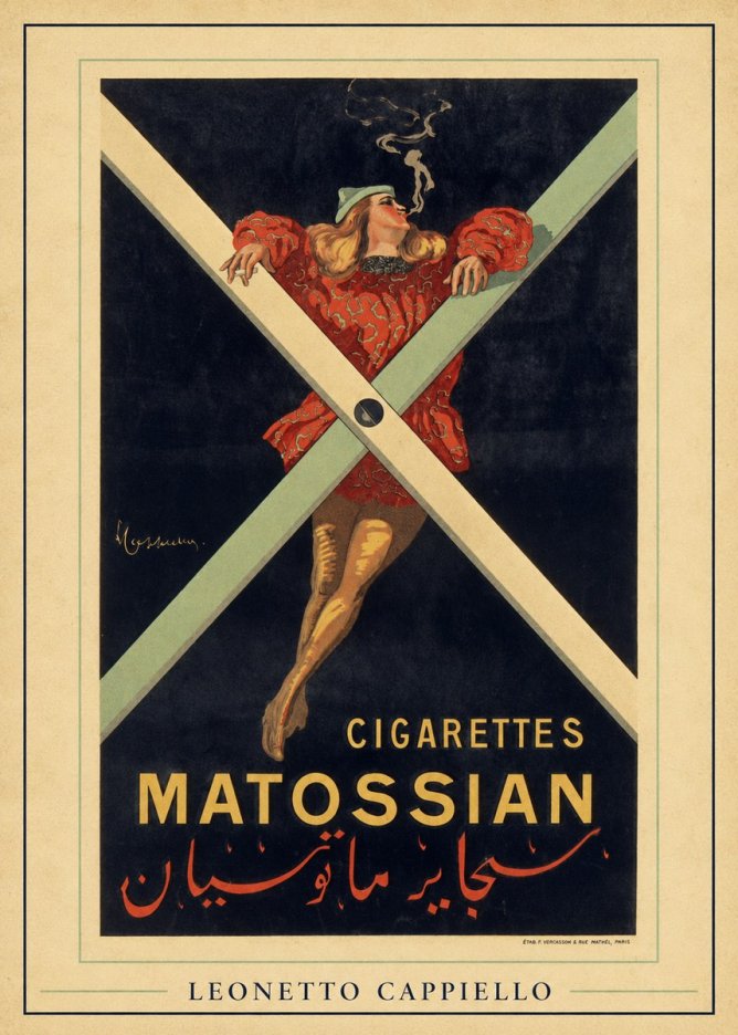 Leonetto Cappiello Cigarettes Matossian No6 - Plakát