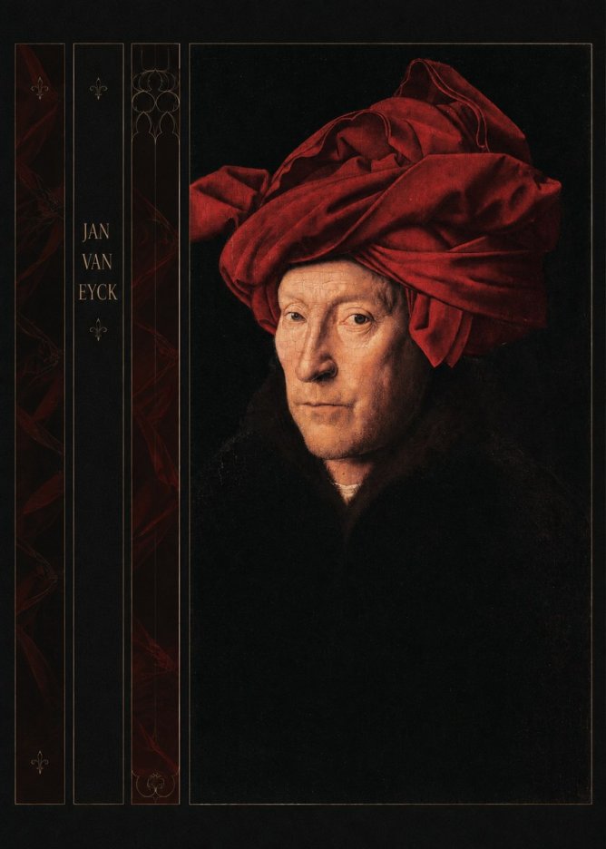 Jan van Eyck Portrait of a Man in a Turban No5 - Plakát