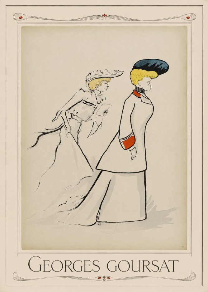 Georges Goursat Elegant Promenade No1 - Plakát