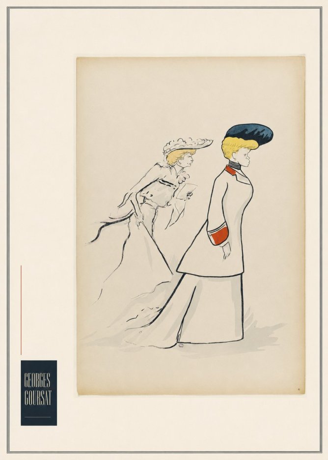 Georges Goursat Elegant Promenade No5 - Plakát
