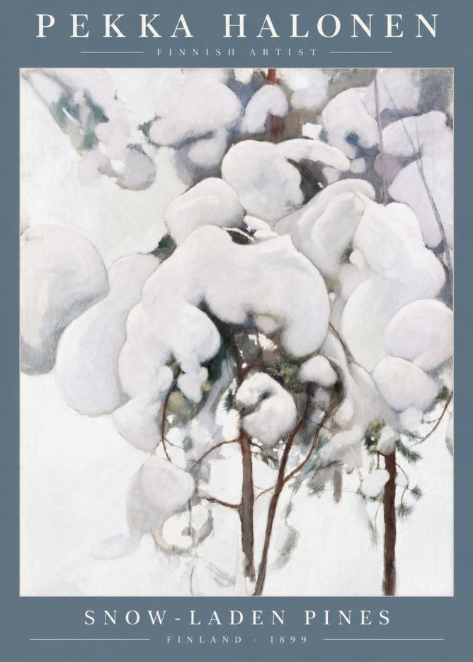 Pekka Halonen Snow-laden Pines No3 - Plakát