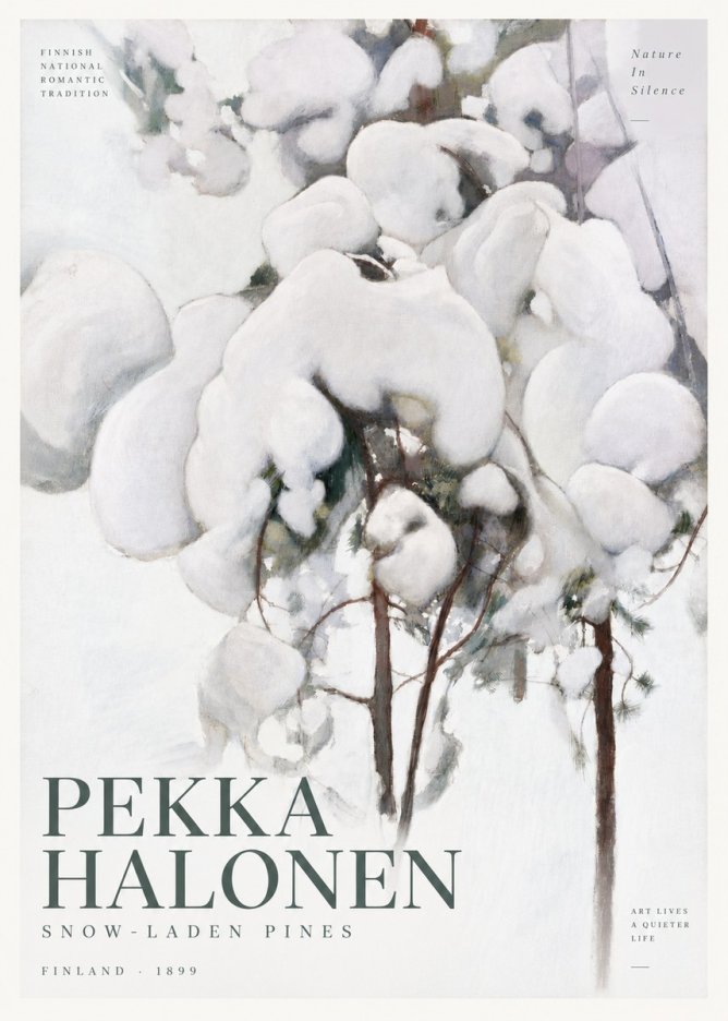 Pekka Halonen Snow-laden Pines No4 - Plakát