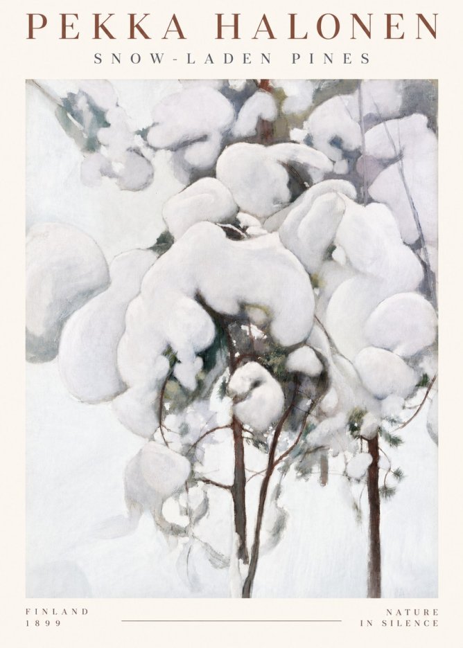 Pekka Halonen Snow-laden Pines No5 - Plakát