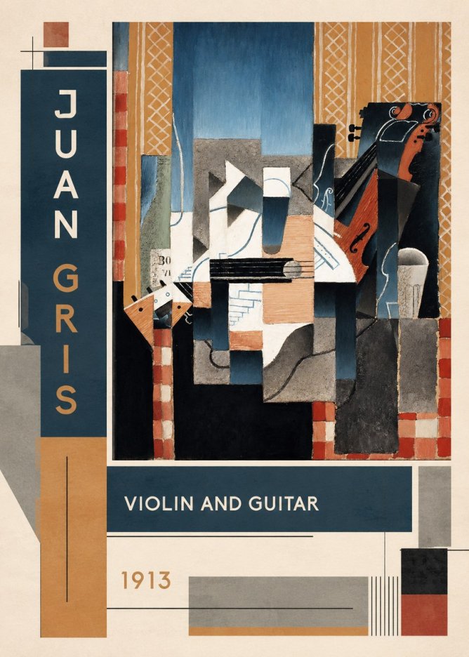 Juan Gris Violin and Guitar I No2 - Plakát