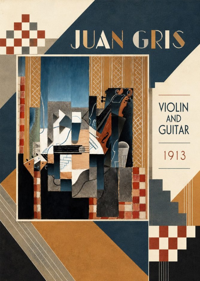 Juan Gris Violin and Guitar I No3 - Plakát