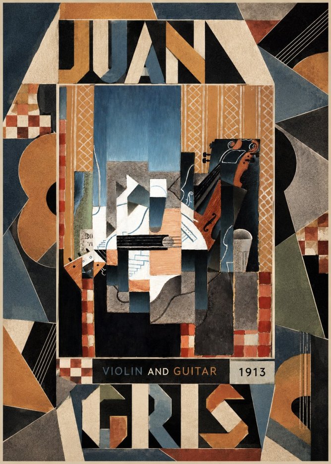 Juan Gris Violin and Guitar I No5 - Plakát