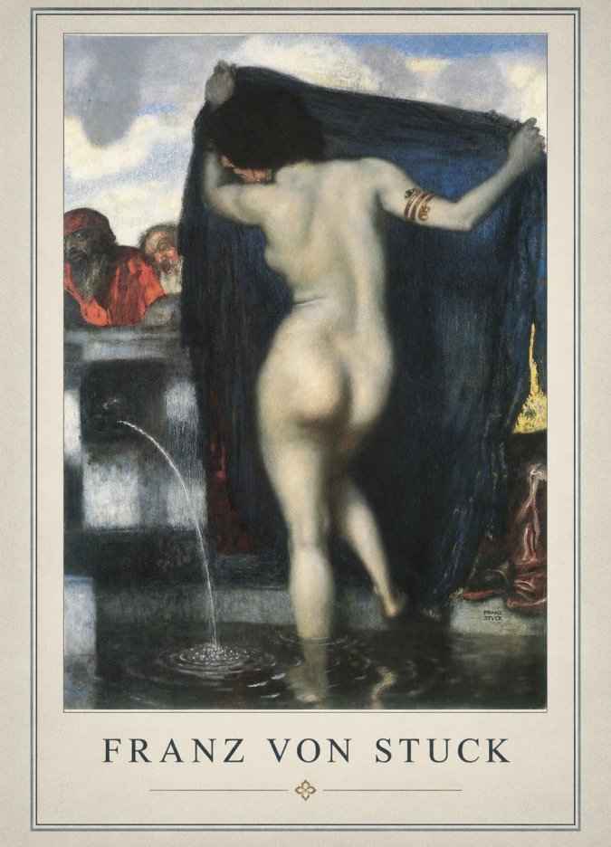 Franz von Stuck Susanna and the Elders No2 - Plakát
