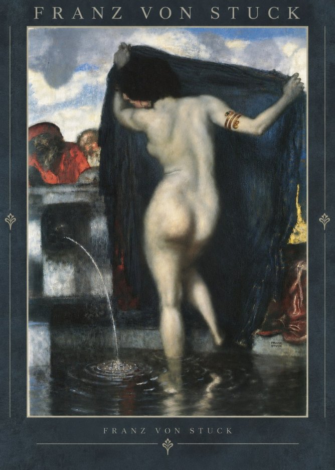 Franz von Stuck Susanna and the Elders No5 - Plakát