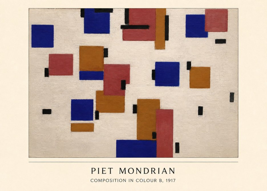Piet Mondrian Composition in Colour B No4 - Plakát