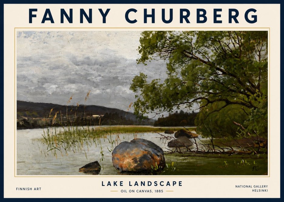 Fanny Churberg Lake Landscape No3 - Plakát