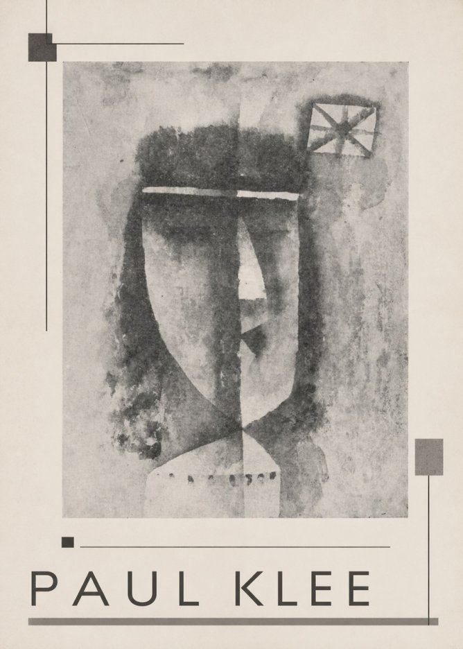 Paul Klee Head of a Man No3 - Plakát