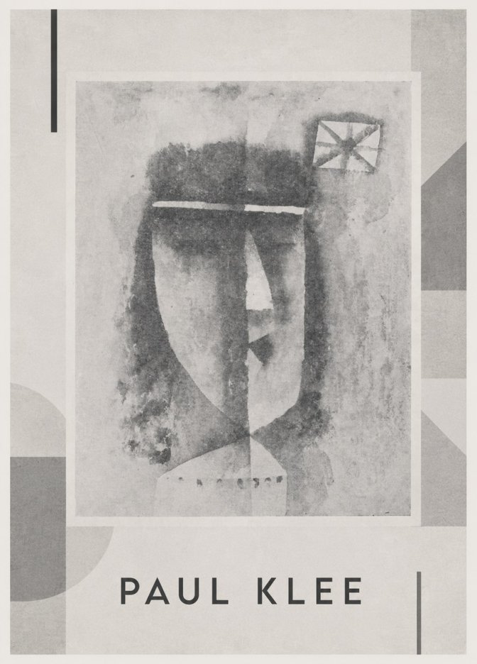 Paul Klee Head of a Man No4 - Plakát