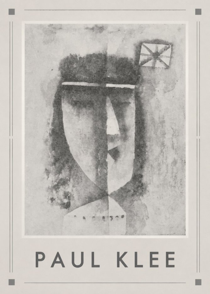 Paul Klee Head of a Man No6 - Plakát