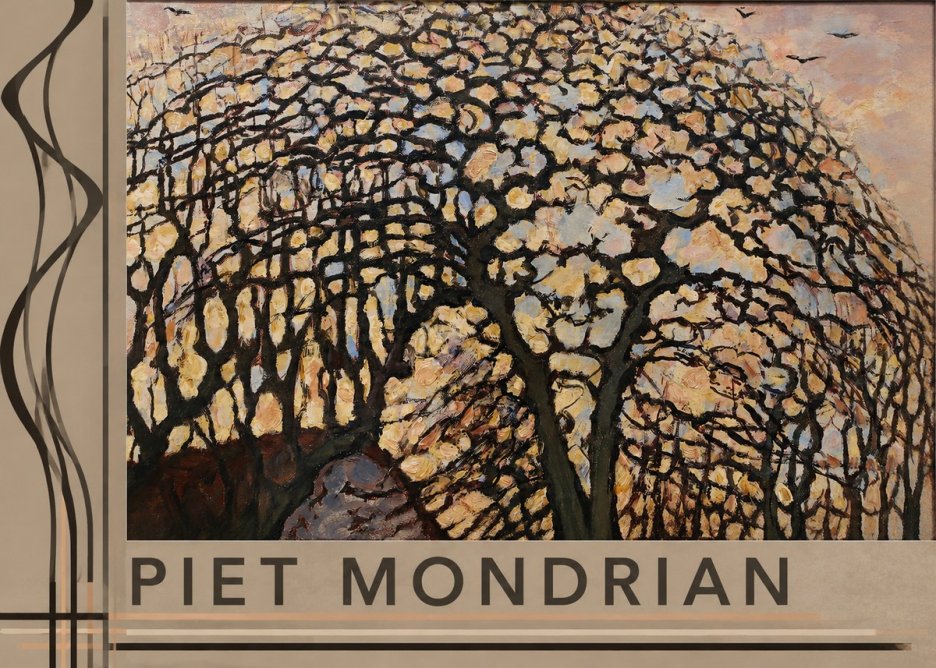 Piet Mondrian Avond (Evening); the Red Tree No2 - Plakát