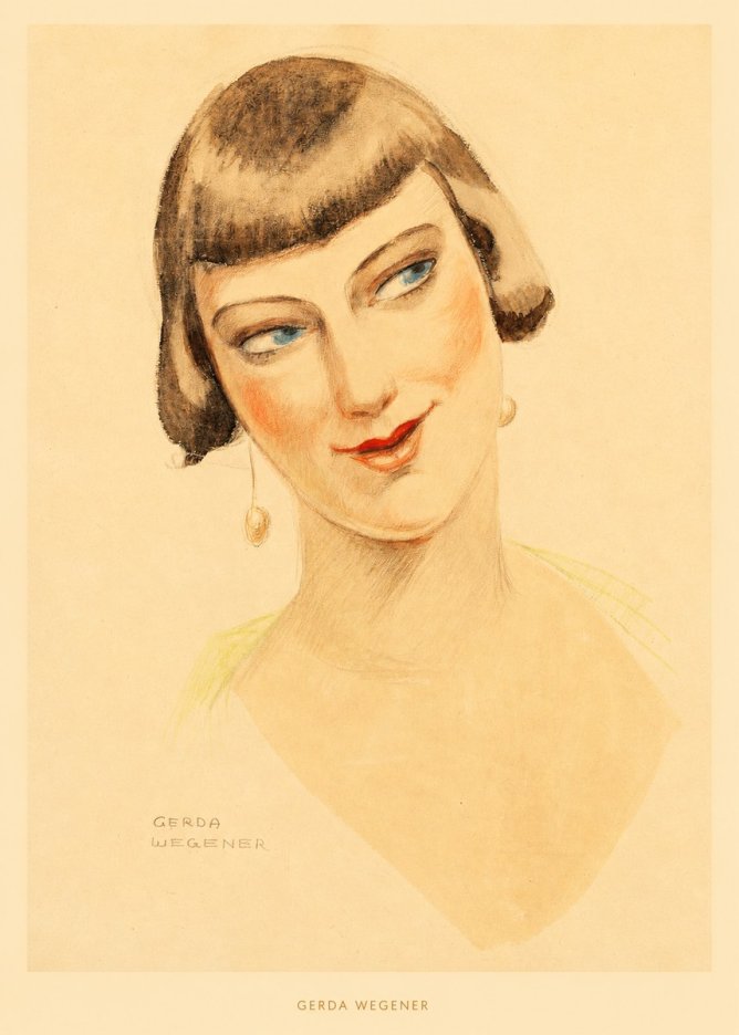 Gerda Wegener Portrait of a Lady No6 - Plakát