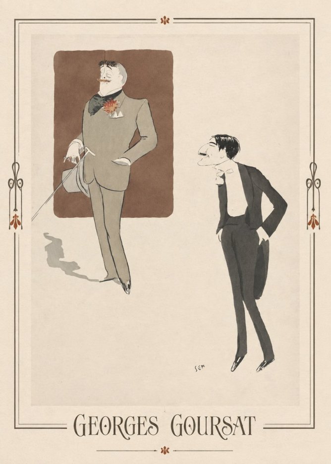 Georges Goursat Two Stylish Gentlemen No1 - Plakát