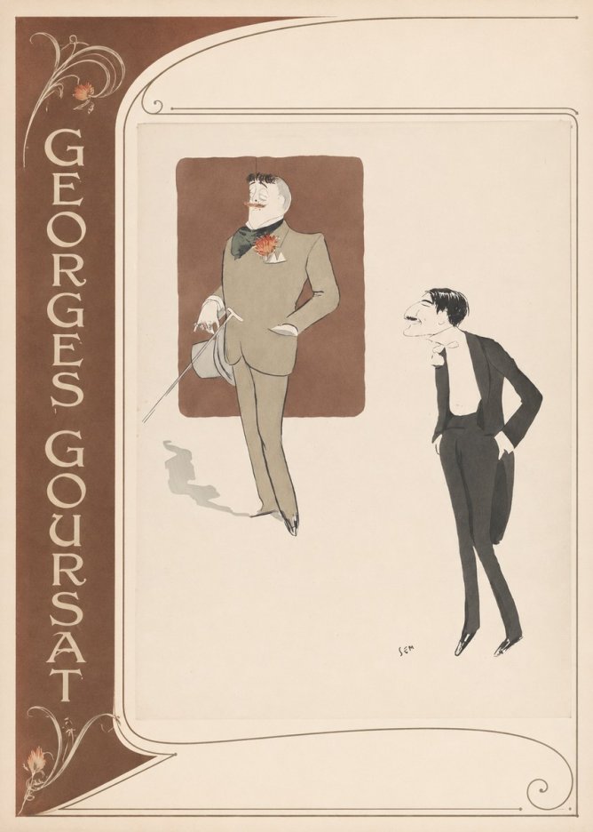 Georges Goursat Two Stylish Gentlemen No2 - Plakát