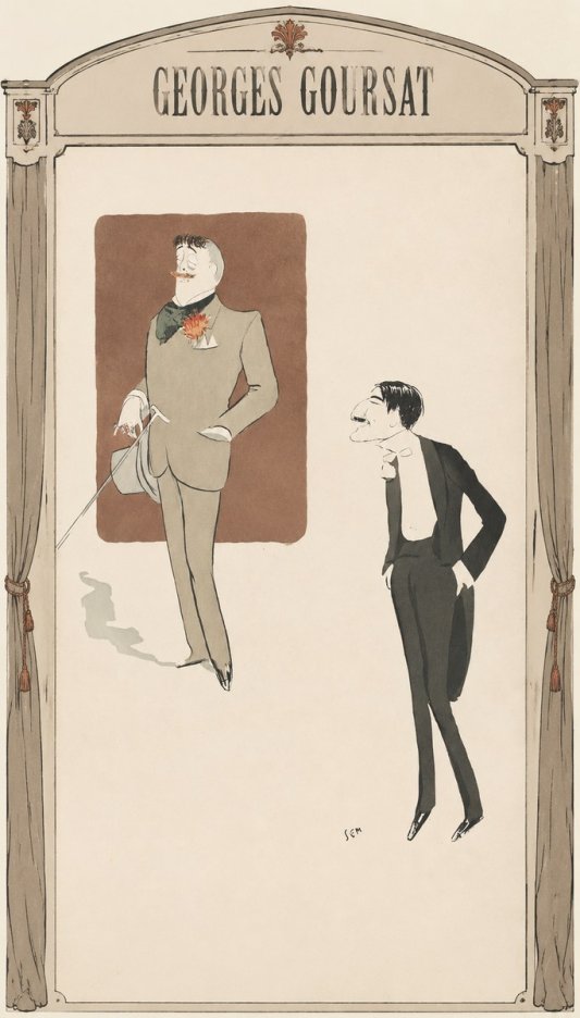 Georges Goursat Two Stylish Gentlemen No6 - Plakát