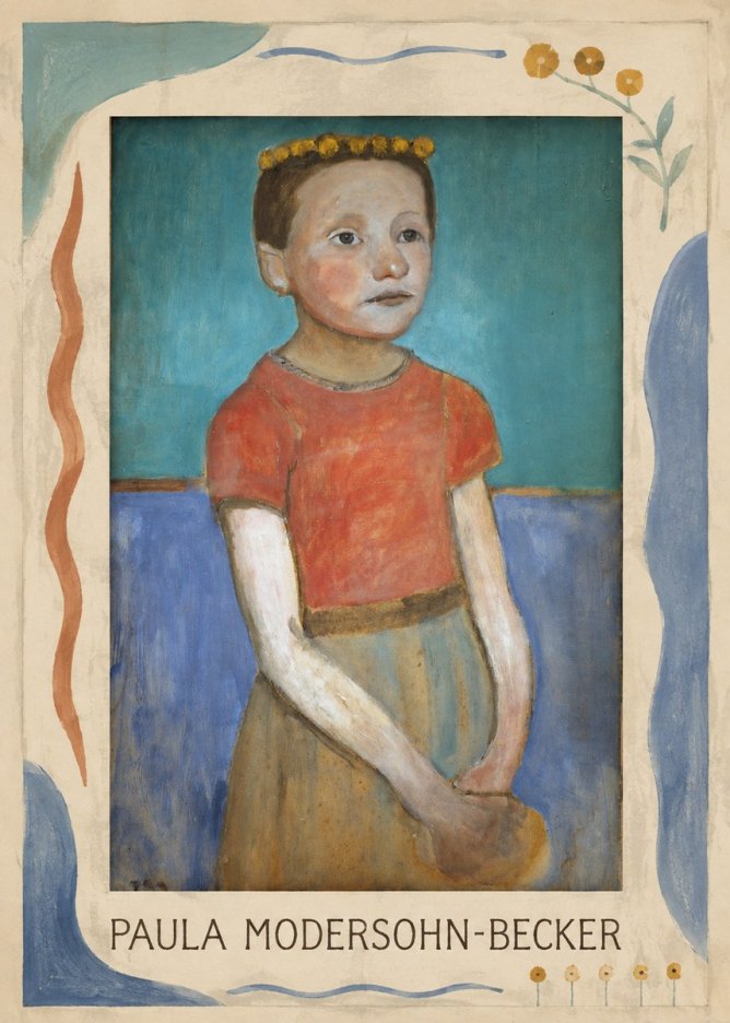 Paula Modersohn-Becker Girl with Crown No2 - Plakát