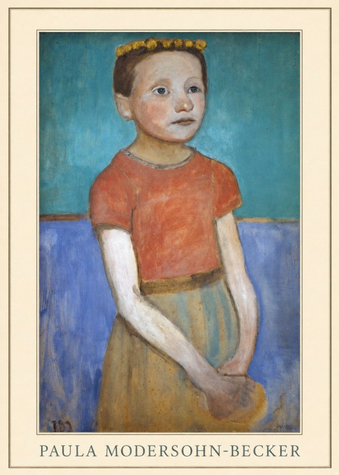 Paula Modersohn-Becker Girl with Crown No4 - Plakát