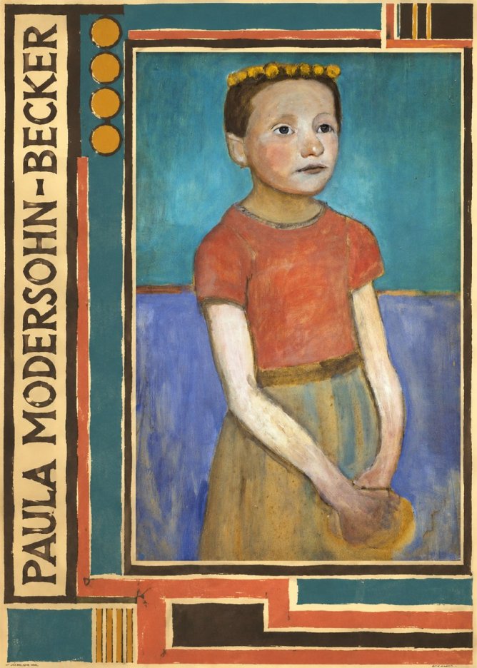 Paula Modersohn-Becker Girl with Crown No5 - Plakát