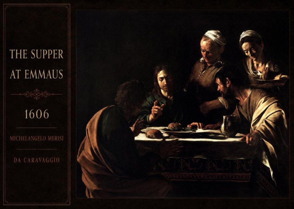 Michelangelo Merisi da Caravaggio The Supper at Emmaus II No2 - Plakát