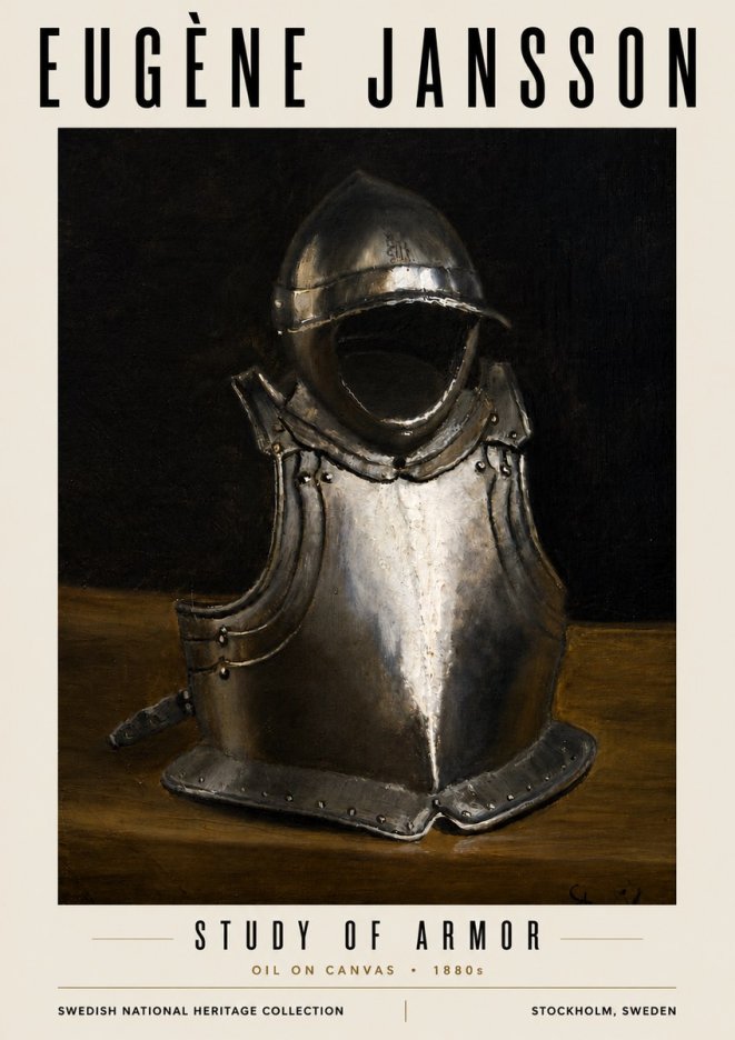 Eugène Jansson Study of Armor No5 - Plakát