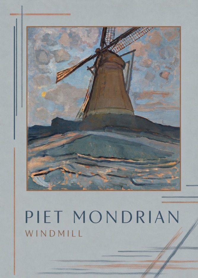 Piet Mondrian Windmill No1 - Plakát